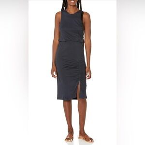 Splendid Women's Terra Jersey Linen Blend Sleeveless Dress in Navy
